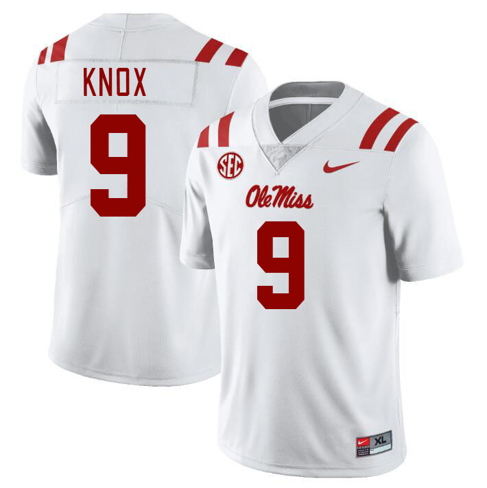 Ole Miss Rebels #9 Dawson Knox College Football Jerseys Stitched Sale-White